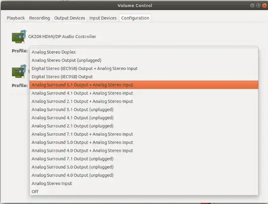 settings for built-in audio