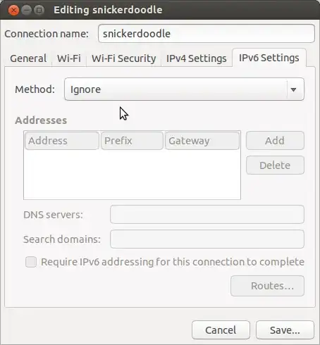 IPV6 SETTINGS