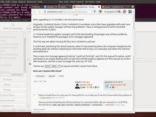 This is what I get after the upgrade