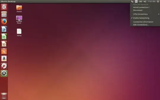 I did click on the network icon