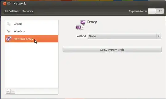 Go to the Manual Proxy Settings