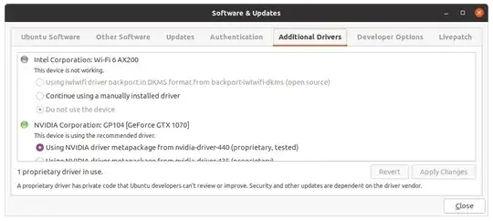 Additional Drivers in Software and Updates