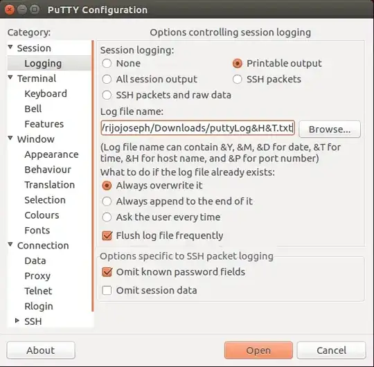 My Putty Session Logging Configuration