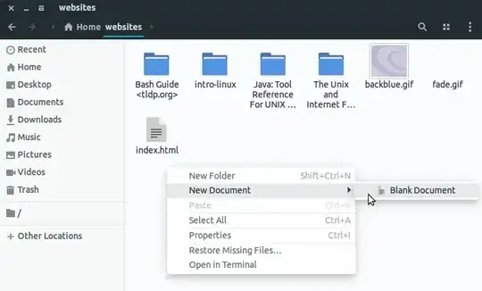 creating a blank-document Ubuntu 17.04