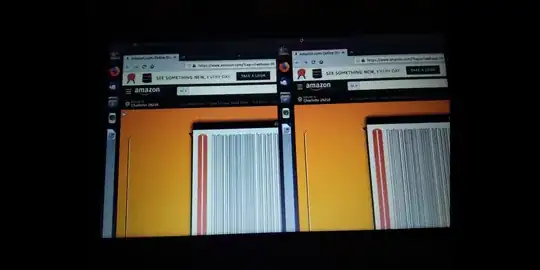 Bootup image of Ubuntu 18.04 with splitscreen effect