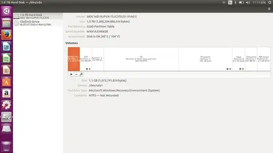 This pic shows the disk management from Ubuntu side.