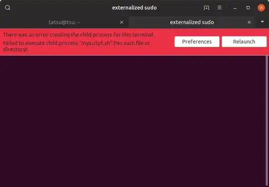 error message in terminal