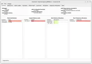 Heaptrack summary screen