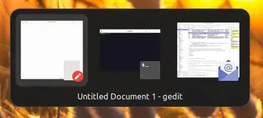 ALT+TAB on Ubuntu 22.04 - can you tell which app is selected (without reading the caption)?