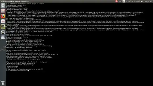 image of error in Xterm