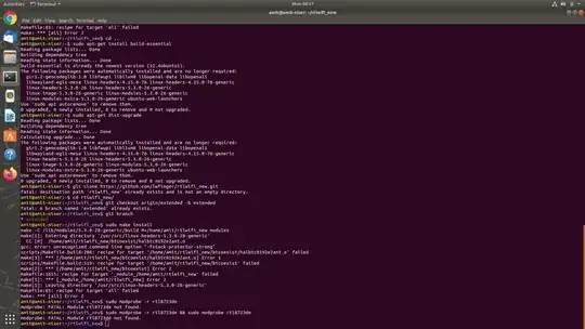 screenshot of terminal