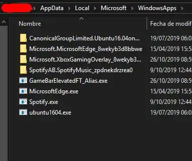  list files in: %userprofile%\AppData\Local\Microsoft\WindowsApps