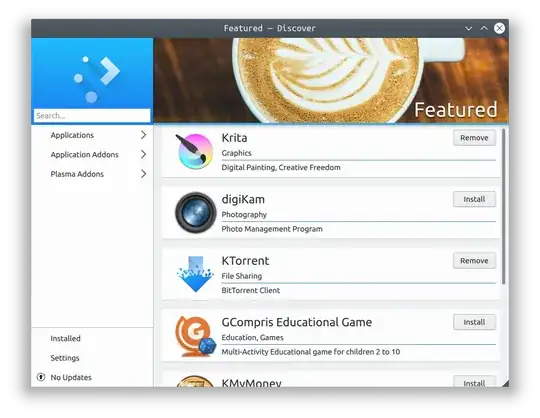 Discover's featured list
