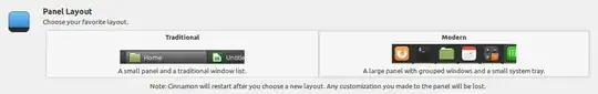 Cinnamon "modern" Panel Layout