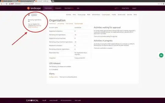 Account dashboard with 20 remaining registrations
