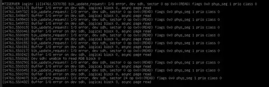 11[14761.537078] blk_update_request: I/0 error, dev sdh sector 0 op 0x0: (READ) flags 0x0 phys_seg 1 prio class 0