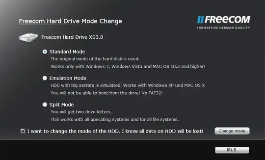 Freecom Hard Drive Mode Change