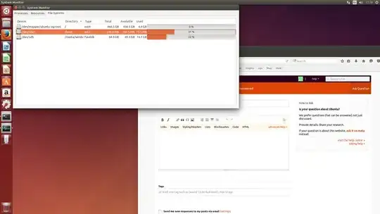 volume usage screenshot